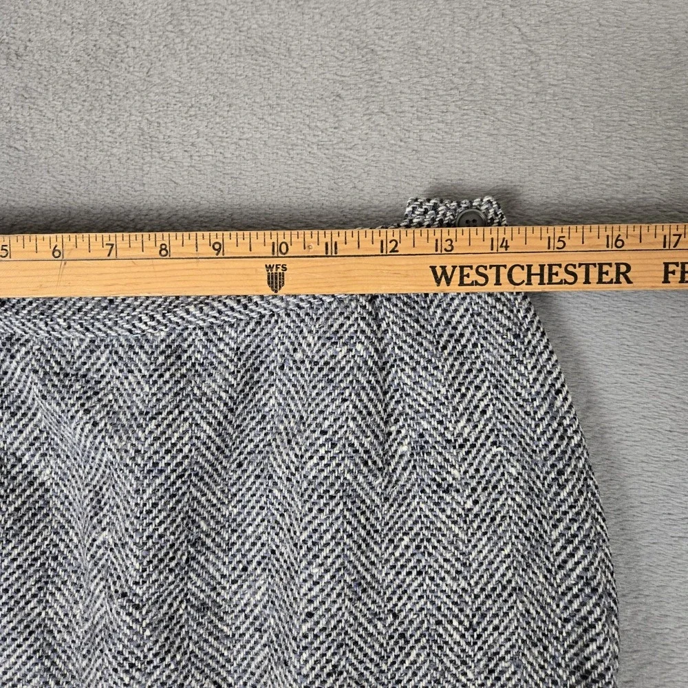 Pendleton Vintage Tweed Herringbone Skirt Womens 10 Pure Virgin Wool Made in USA